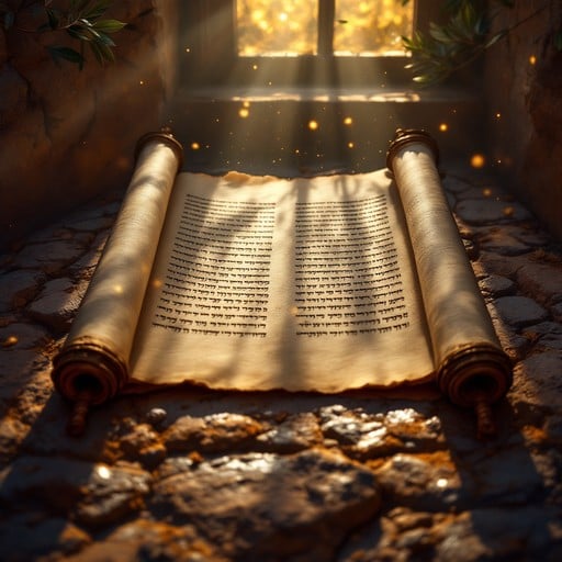 Sacred illuminated scroll